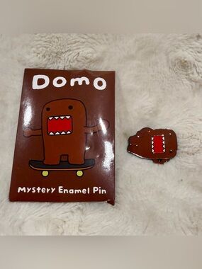 Domo Poses Blind Enamel Pin